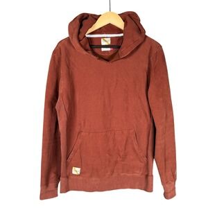 Tracksmith Trackhouse Hooded Sweatshirt Mens L Rust Orange Reverse Weave Hoodie